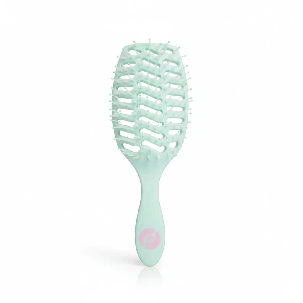 Detangling Brush with dual-bristle design and rubberised handle for a secure grip, gentle on hair and perfect for Australian made natural care for 7 to 14 year olds. Good Skin Habits Start Early.
