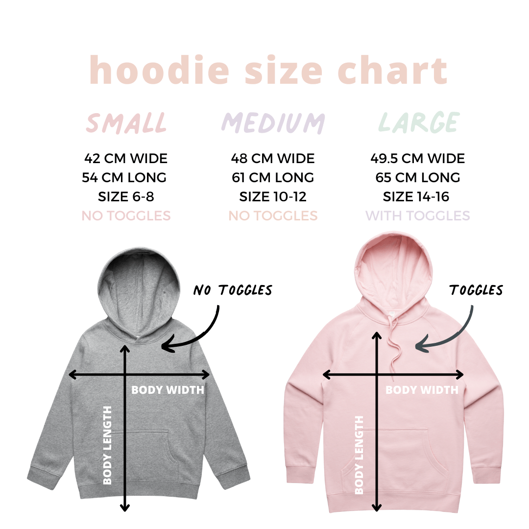 Hoodie Size Chart Hoodie Body Length MWW Unisex Hoodie AOP Size