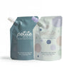Two refill pouches of Face Cleanser Refill Pouches by Petite Skin Co., Australian made gentle face cleansing foam designed for the biology of 7 to 14 year old skin, promoting good skin habits early.