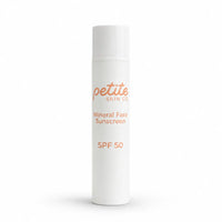 Petite Skin Co. Mineral Face Sunscreen SPF50, Australian made natural sunscreen designed for the biology of 7 to 14 year old skin, part of the Everyday Defence Skincare Routine. Good Skin Habits Start Early.
