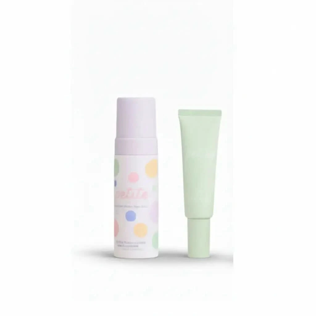 Petite Skin Co Face Cleansing Foam Face Moisturiser on white background