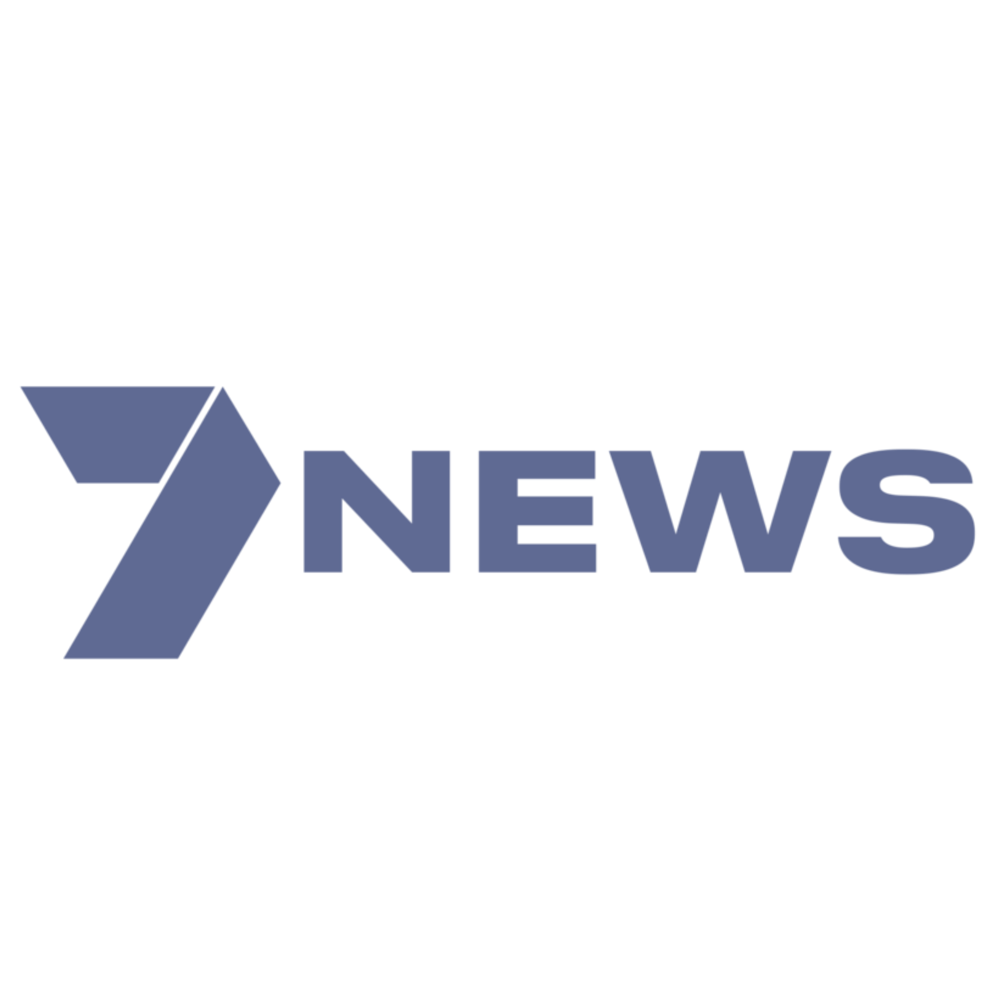 Logo of 7 News featuring a stylized number seven in bold next to the word "NEWS" in uppercase letters, both in a solid blue color.