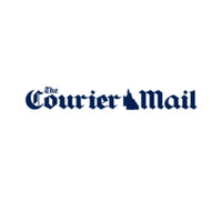 The Courier Mail logo in dark blue with a silhouette of the Australian state of Queensland between the words Courier and Mail on a white background.