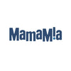 Blue text logo of the word "MamaM!a" with an exclamation mark replacing the letter i, set against a plain white background, conveying a simple and bold design.