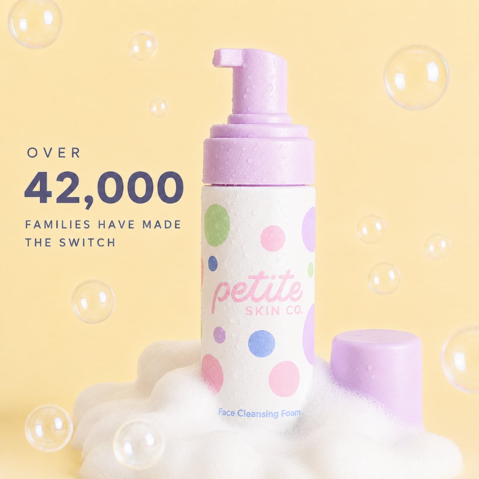 Petite Skin Co. Face Cleansing Foam trusted by 42,000+ families