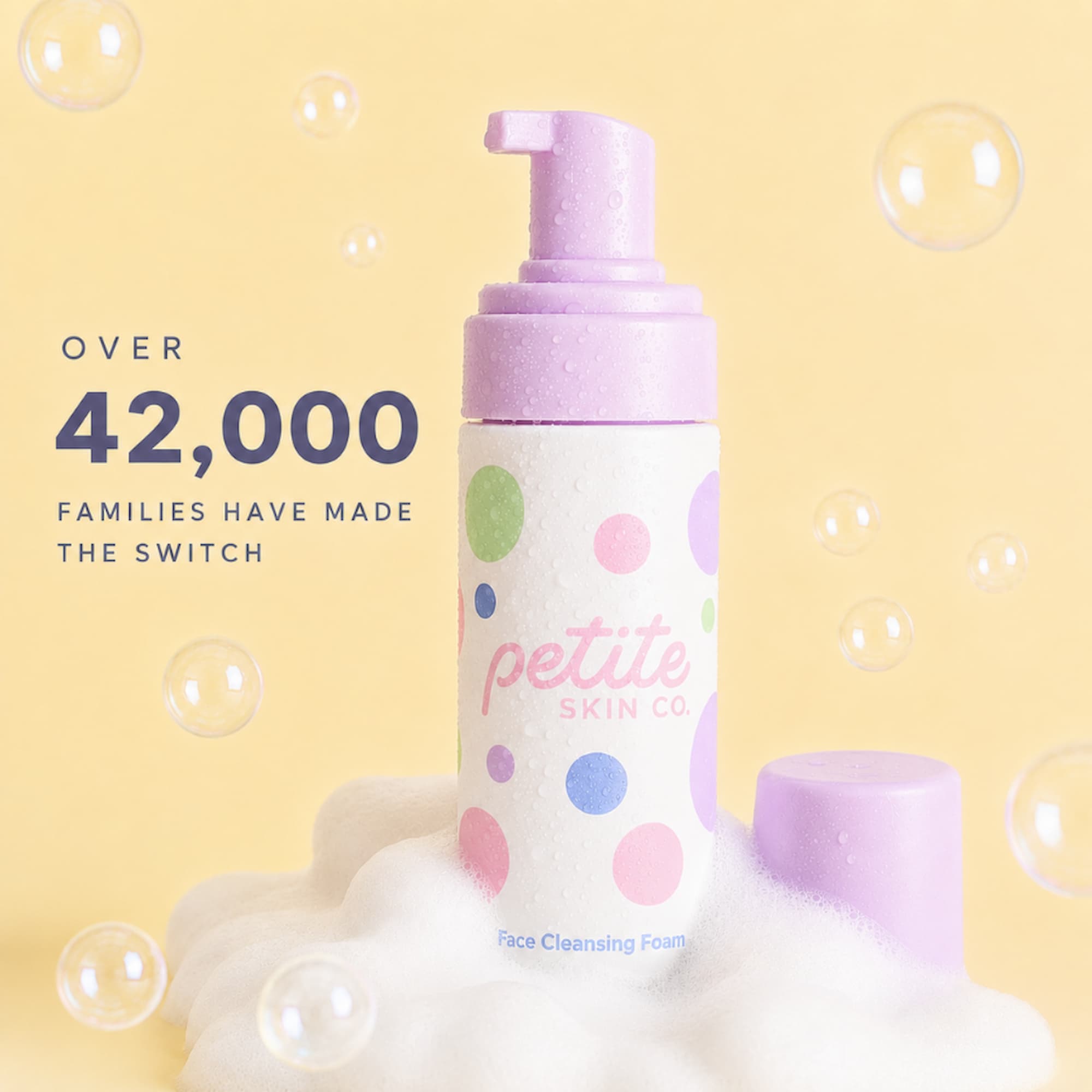 Petite Skin Co. Face Cleansing Foam trusted by 42,000+ families