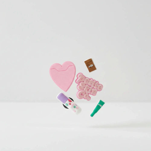 Petite Skin Co. Shoe Charm Set - 5 Piece featuring colorful and playful charms designed for kids, reflecting Australian made quality and promoting good skin habits start early.