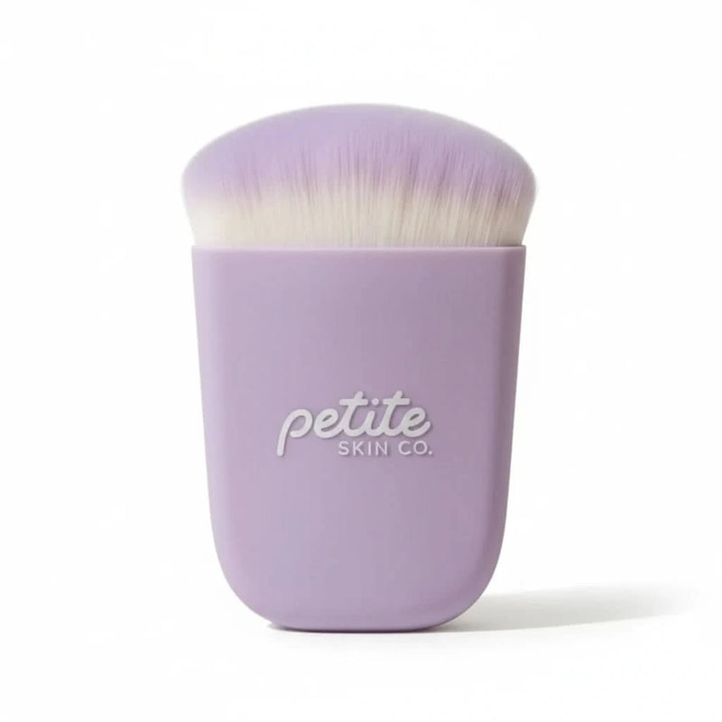 Sunscreen Applicator Brush with soft synthetic bristles designed for even SPF50 face sunscreen application, Australian made, gentle skincare for 7 to 14 year olds, promoting good skin habits start early.